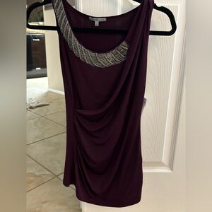 NWT Charlotte Russe purple embroidered blouse